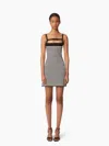 Nina Ricci Striped Knit Dress Xl In White
