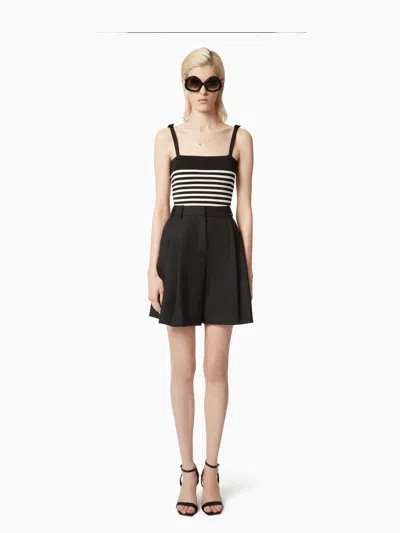 NINA RICCI STRIPED KNIT TANK TOP