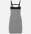 Nina Ricci Stripe-pattern Mini Dress In Black