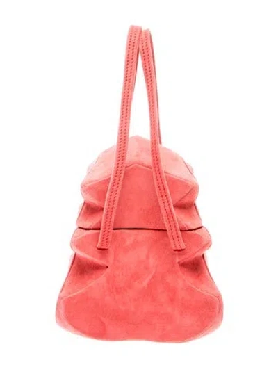 Pre-owned Nina Ricci Suede Top Handle Bag In Pink
