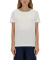 Nina Ricci T-shirt With Embroidered Collar In White
