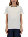 Nina Ricci T-shirt With Embroidered Collar In White