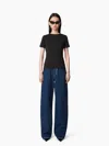 Nina Ricci T-shirt With Plunging Draped Back Xl In Black