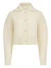 Nina Ricci Textured-wool Cardigan In Neutral