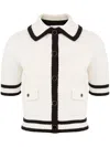 Nina Ricci Three Quarters Sleeves Cardigan Xxl In White