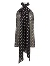 Nina Ricci Halterneck Polka-dot Top In Black