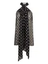 Nina Ricci Halterneck Polka-dot Top In Black