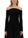 Nina Ricci Top With "bardot" Neckline In Black