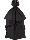 Nina Ricci Halterneck Silk Blend Top In Black