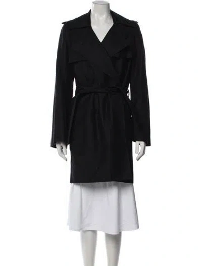 Pre-owned Nina Ricci Trench Coat In Black
