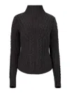 Nina Ricci Cable-knit Wool-blend Jumper In Grey