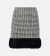Nina Ricci Tweed-effect Knitted Miniskirt In Multi