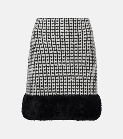 NINA RICCI TWEED-EFFECT MINISKIRT