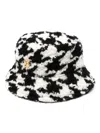 Nina Ricci Houndstooth Bucket Hat Tu In Black  