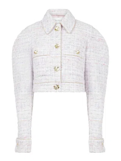 Nina Ricci Short Cocoon Sleeve Jacket In Pink