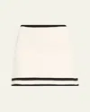 Nina Ricci Tweed Mini Skirt In Ecru Noir
