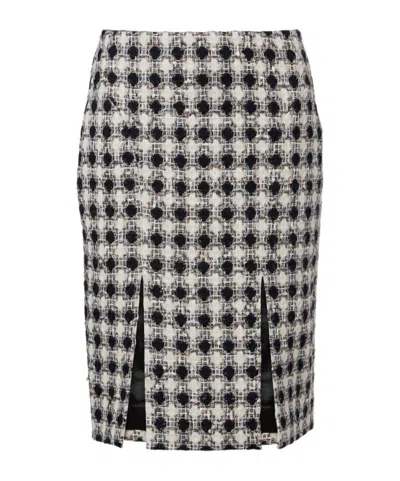 Nina Ricci Tweed Miniskirt In Black