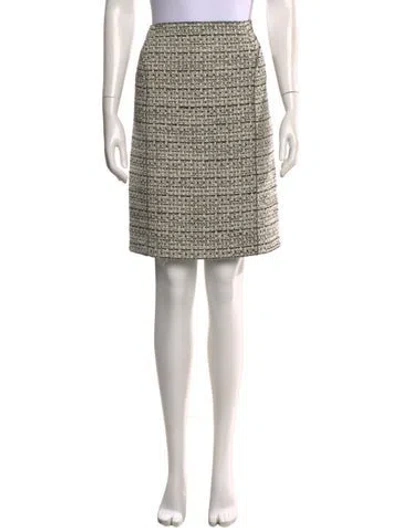 Pre-owned Nina Ricci Tweed Pattern Knee-length Skirt In Neutral