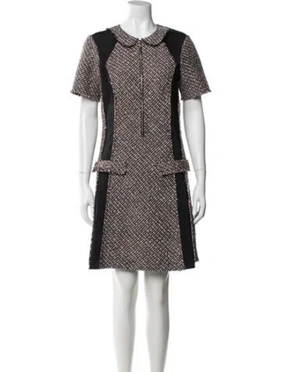 Pre-owned Nina Ricci Tweed Pattern Mini Dress In Multi