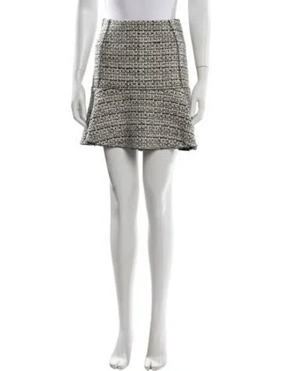Pre-owned Nina Ricci Tweed Pattern Mini Skirt In Neutral