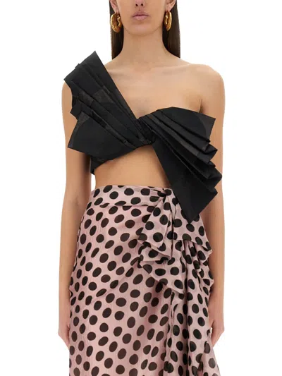 NINA RICCI NINA RICCI TWISTED POLKA DOTS TOP