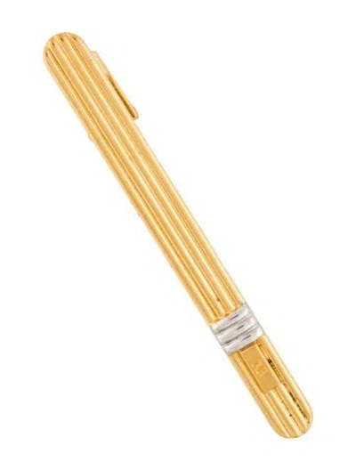 Pre-owned Nina Ricci Two-tone Logo Tie Clip In Multi