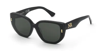 Nina Ricci Unr465 0700 With Clip-on Women's Glasses Black Size 53 - Free Lenses - Blue Light Block Available