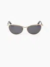 Nina Ricci Upside-down Cat-eye Sunglasses Tu In Gold
