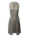 Nina Ricci V-neck Dress In Cream Viscose In White