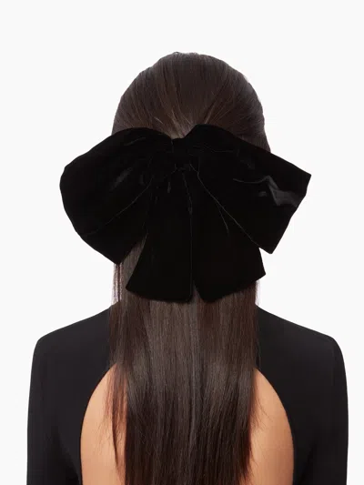 Nina Ricci Velvet Bow Hair Clip Tu In Black