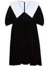 Nina Ricci Velvet Minidress In Black