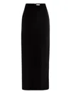 Nina Ricci Velvet Slit Maxi Skirt