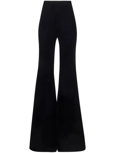 Nina Ricci Velvet Trousers In Black  