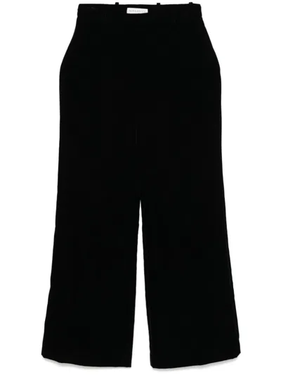 Nina Ricci Velvet Trousers In Black