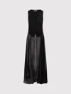 Nina Ricci Long Chiffon Train Bow Wool Vest