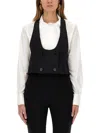Nina Ricci Sleeveless Cropped Top For Modern Style In Black