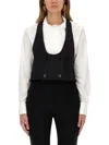 Nina Ricci Sleeveless Cropped Top For Modern Style In Black