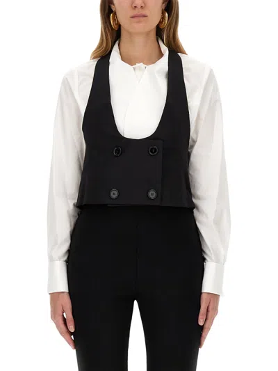Nina Ricci Vest With Open Back In Black