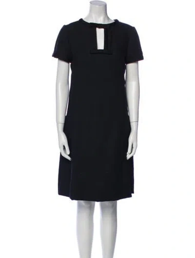 Pre-owned Nina Ricci Vintage Knee-length Dress In Blue