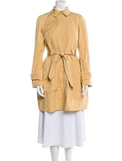 Pre-owned Nina Ricci Vintage Late 1970's - Early 1980's Trench Coat In Yellow