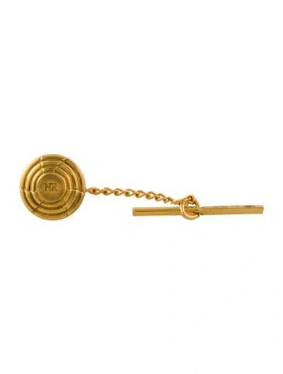 Pre-owned Nina Ricci Vintage Logo Tie Tack Pin In Multi