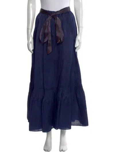 Pre-owned Nina Ricci Vintage Long Skirt In Blue