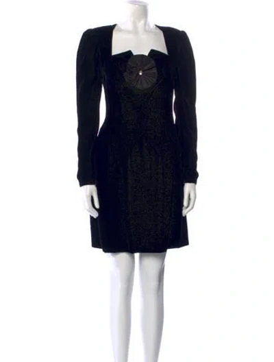 Pre-owned Nina Ricci Vintage Mini Dress In Black