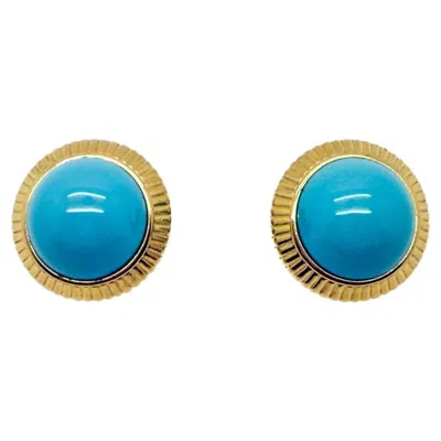 Pre-owned Nina Ricci Vintage  Turquoise Earrings 1980s In Multi
