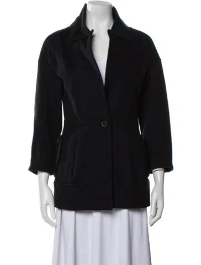 Pre-owned Nina Ricci Virgin Wool Blazer In Black