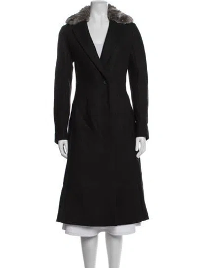 Pre-owned Nina Ricci Virgin Wool Coat In Black