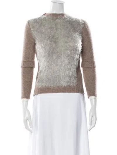 Pre-owned Nina Ricci Virgin Wool Crew Neck Sweater In Multi
