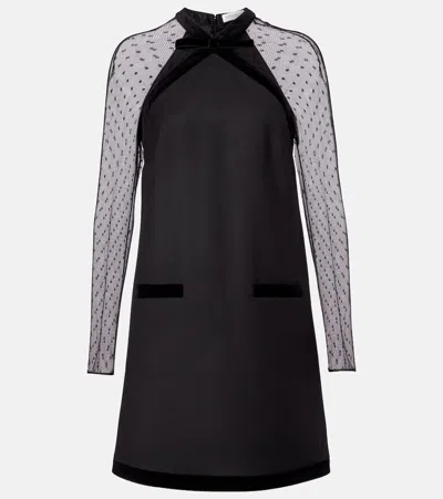 Nina Ricci Virgin Wool Gabardine Minidress In Black