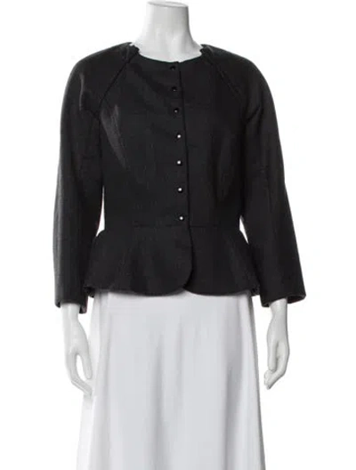 Pre-owned Nina Ricci Virgin Wool Jacket In Black