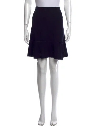 Pre-owned Nina Ricci Virgin Wool Mini Skirt In Black